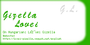 gizella lovei business card